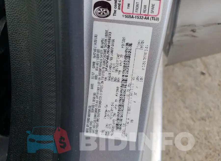 3FADP4BJ9HM169233 Photo# 13