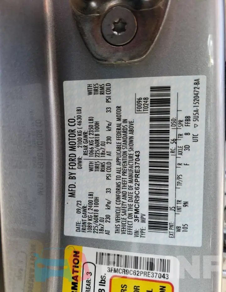 3FMCR9C62PRE37043 Photo# 13