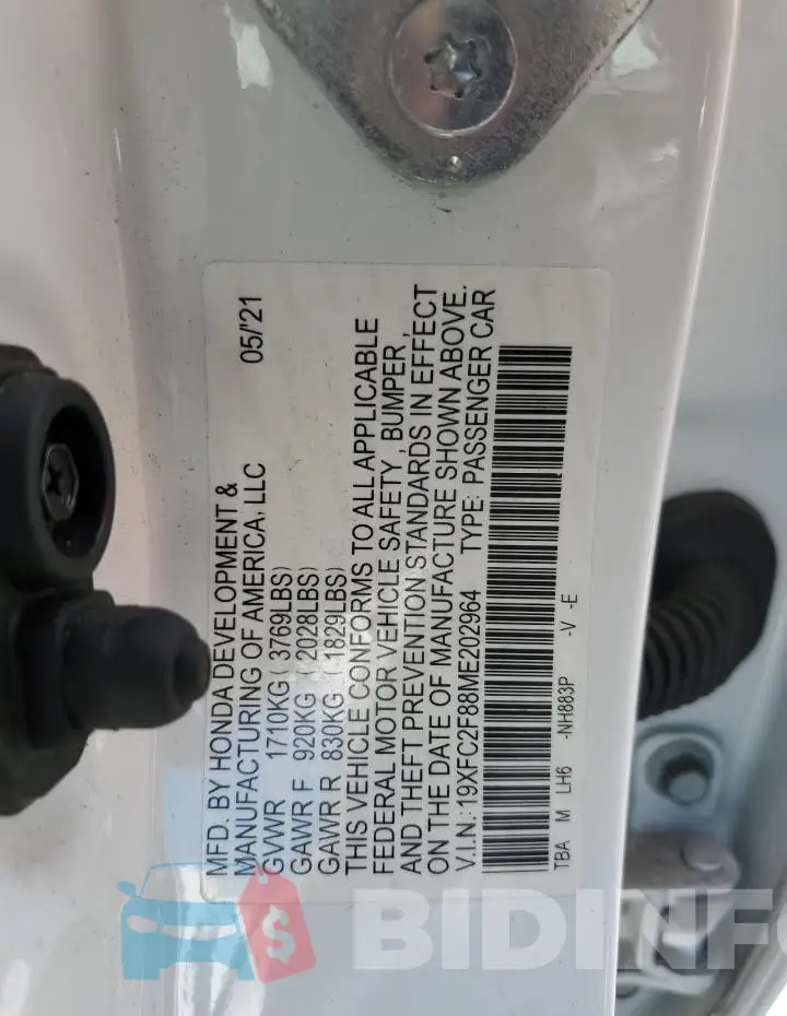 19XFC2F88ME202964 Photo# 12