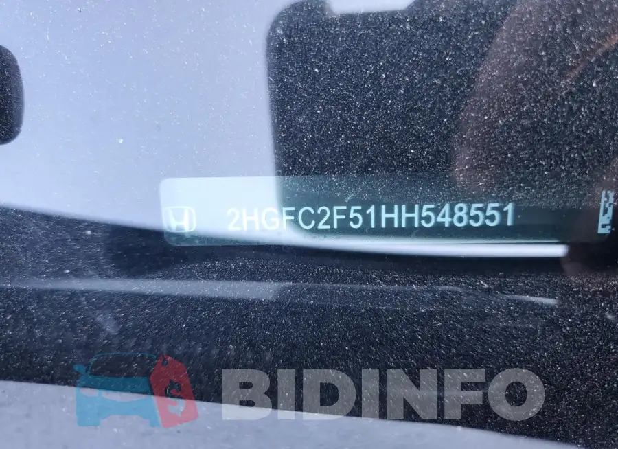 2HGFC2F51HH548551 Photo# 12