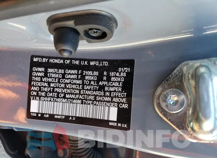 SHHFK7H65MU214686 Photo# 12
