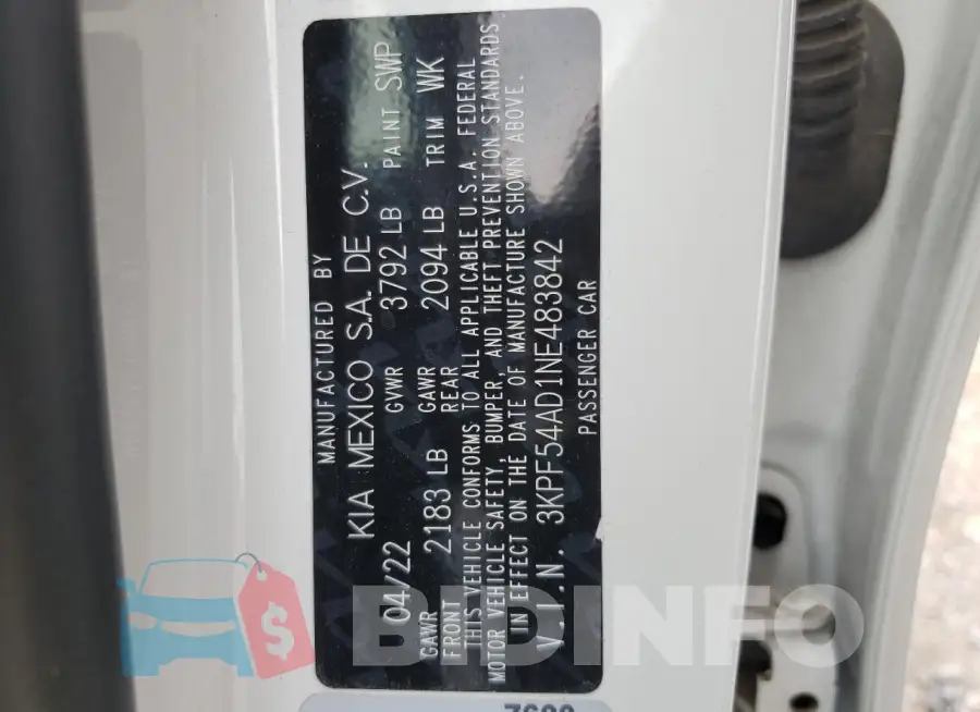 3KPF54AD1NE483842 Photo# 12