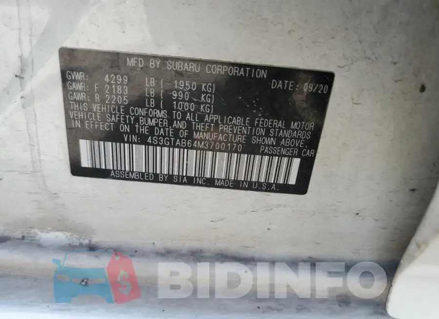 4S3GTAB64M3700170 Photo# 12