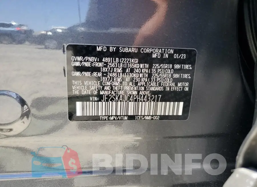 JF2SKAJC4PH443217 Photo# 13