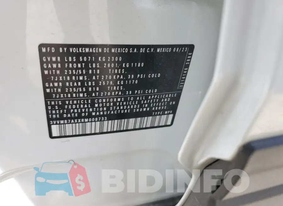 3VVMB7AXXRM008733 Photo# 14