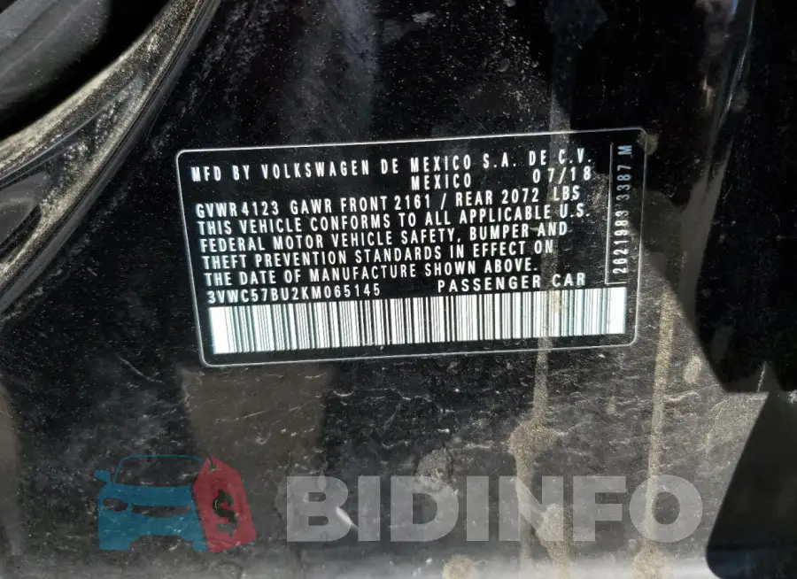 3VWC57BU2KM065145 Photo# 13