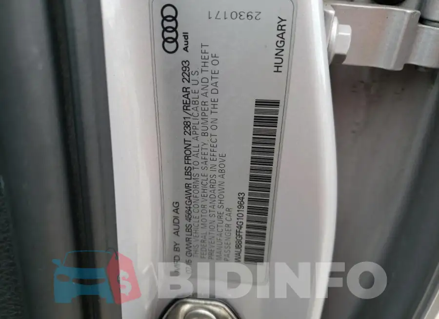 WAUB8GFF4G1019643 Photo# 12