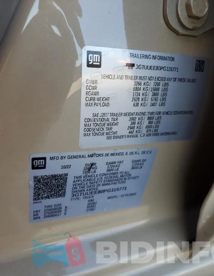 3GTUUEE80PG115771 Photo# 13