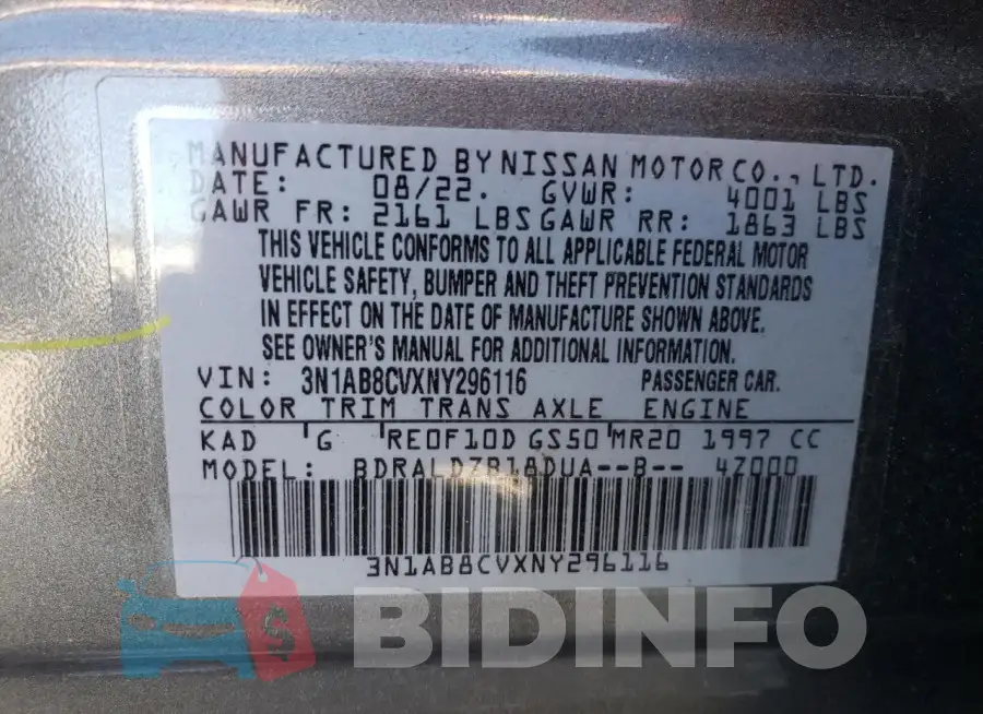 3N1AB8CVXNY296116 Photo# 12