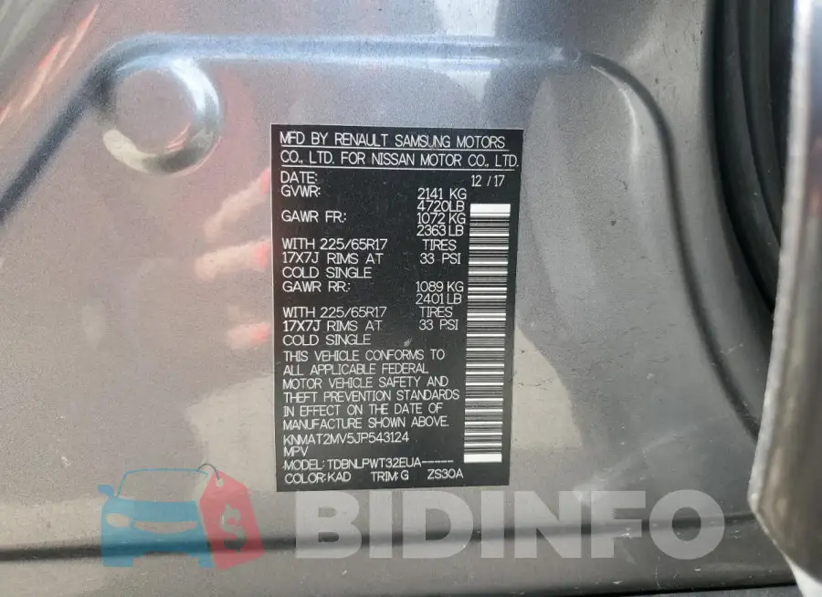 KNMAT2MV5JP543124 Photo# 14