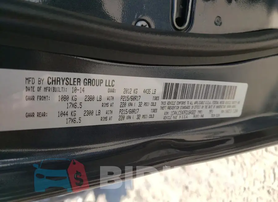 1C4NJCEA7FD164322 Photo# 14