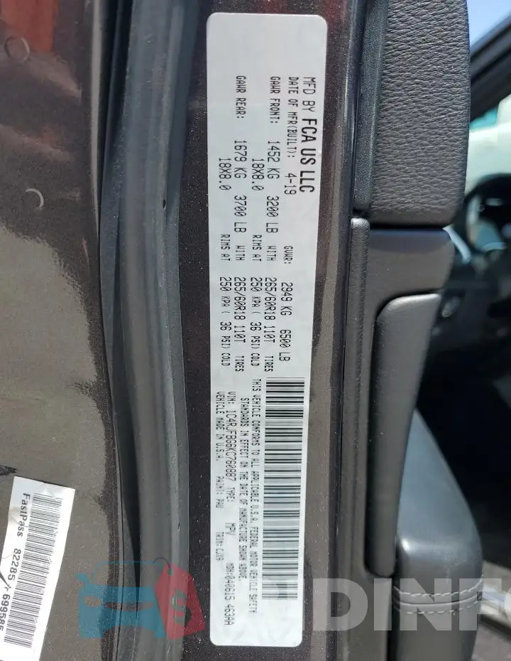1C4RJFBG6KC760887 Photo# 13