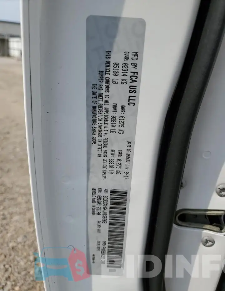 2C3CDXHG4JH156068 Photo# 12