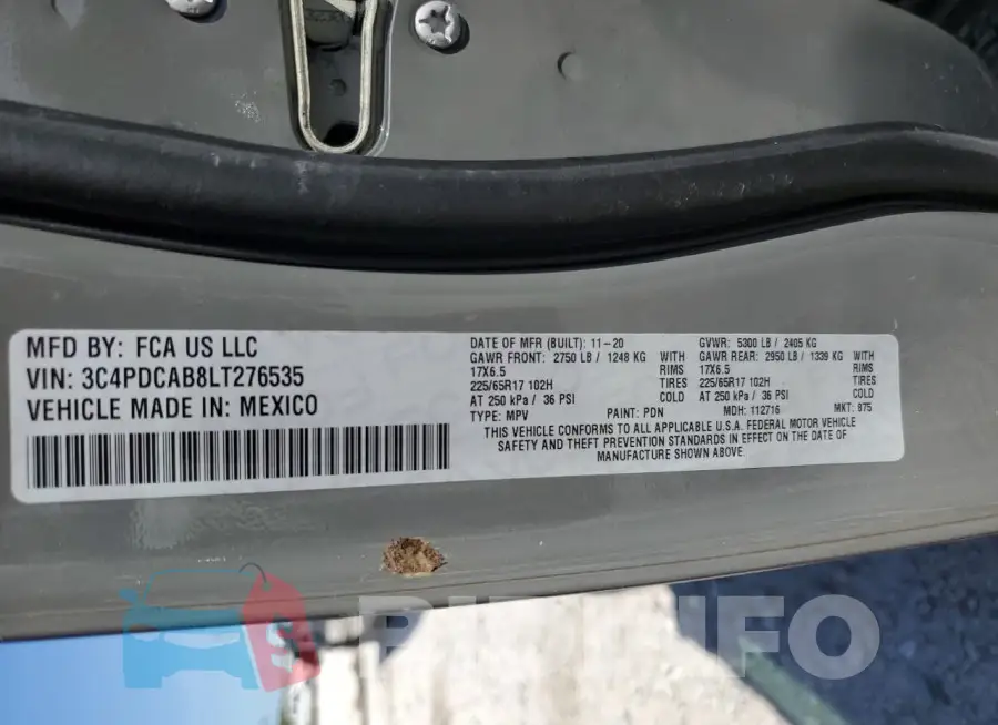 3C4PDCAB8LT276535 Photo# 12