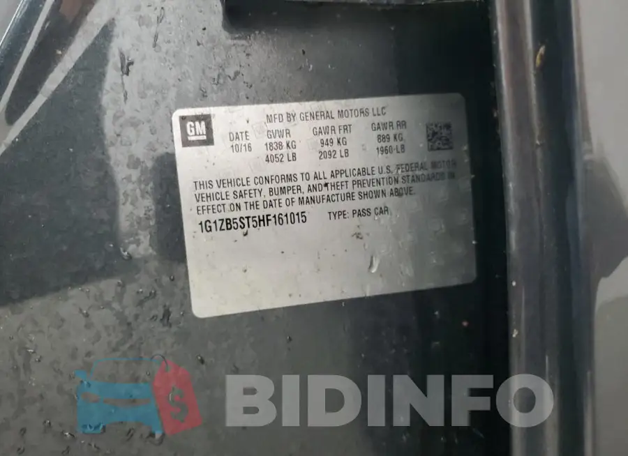 1G1ZB5ST5HF161015 Photo# 12