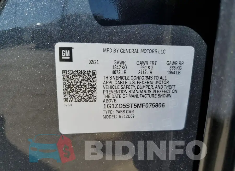 1G1ZD5ST5MF075806 Photo# 12
