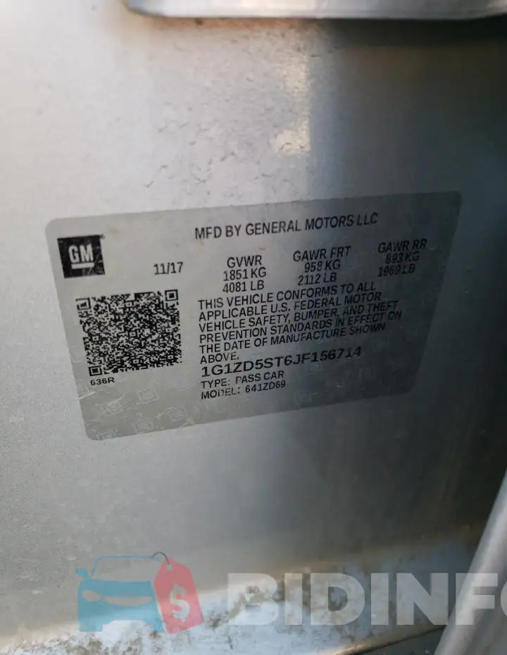 1G1ZD5ST6JF156714 Photo# 12