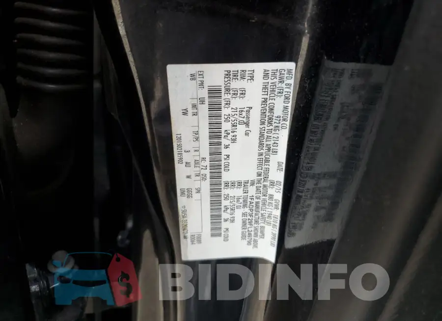 1FADP3F29FL249790 Photo# 12