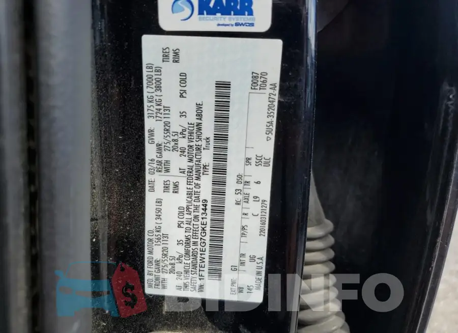 1FTEW1EG7GKE13449 Photo# 12