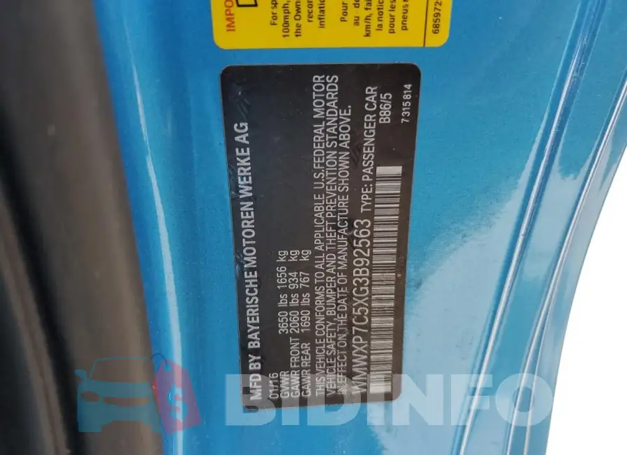 WMWXP7C5XG3B92563 Photo# 12