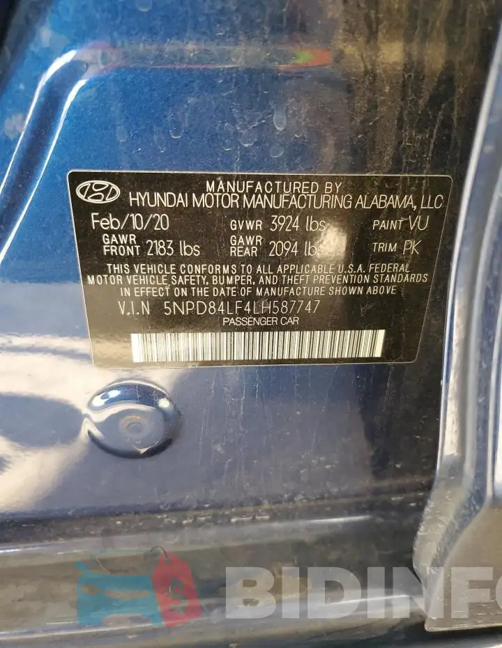 5NPD84LF4LH587747 Photo# 12