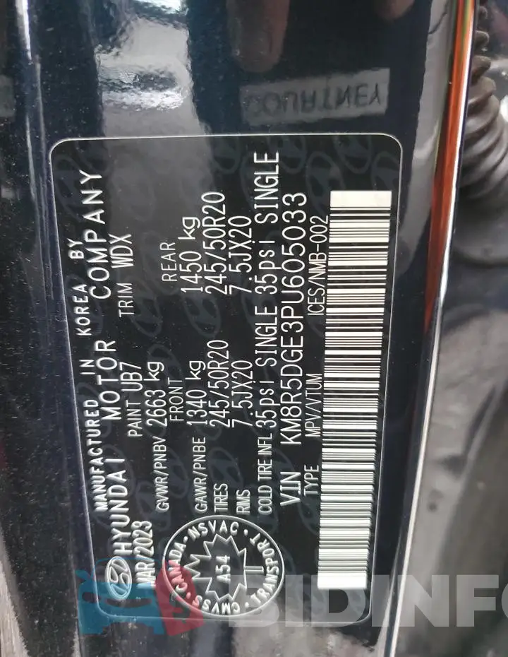 KM8R5DGE3PU605033 Photo# 13