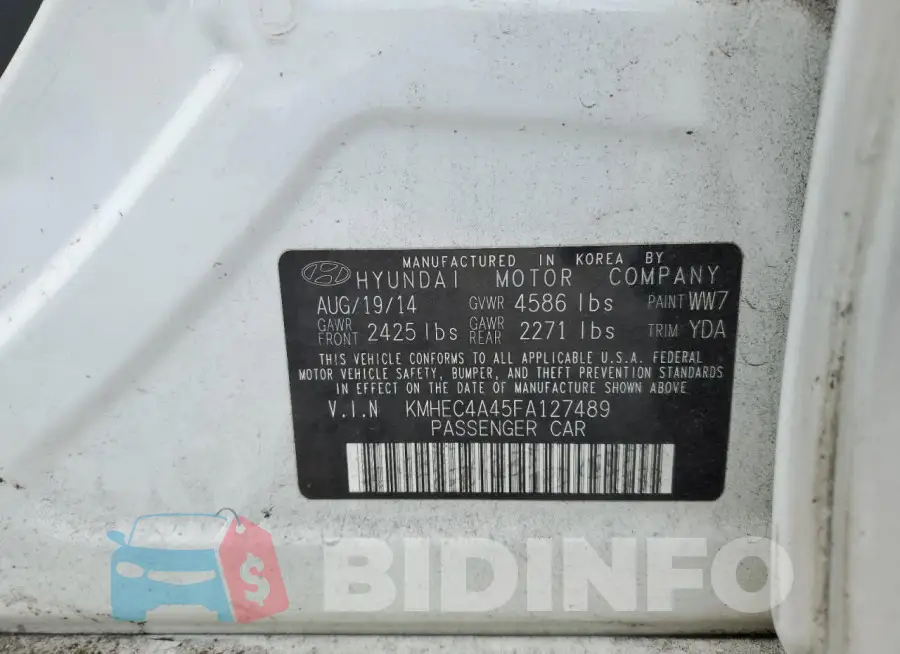 KMHEC4A45FA127489 Photo# 12