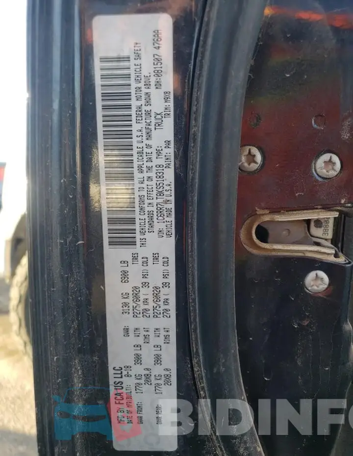 1C6RR7LT8KS518318 Photo# 12
