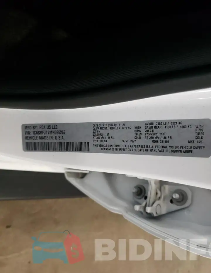 1C6SRFJT7MN696267 Photo# 13