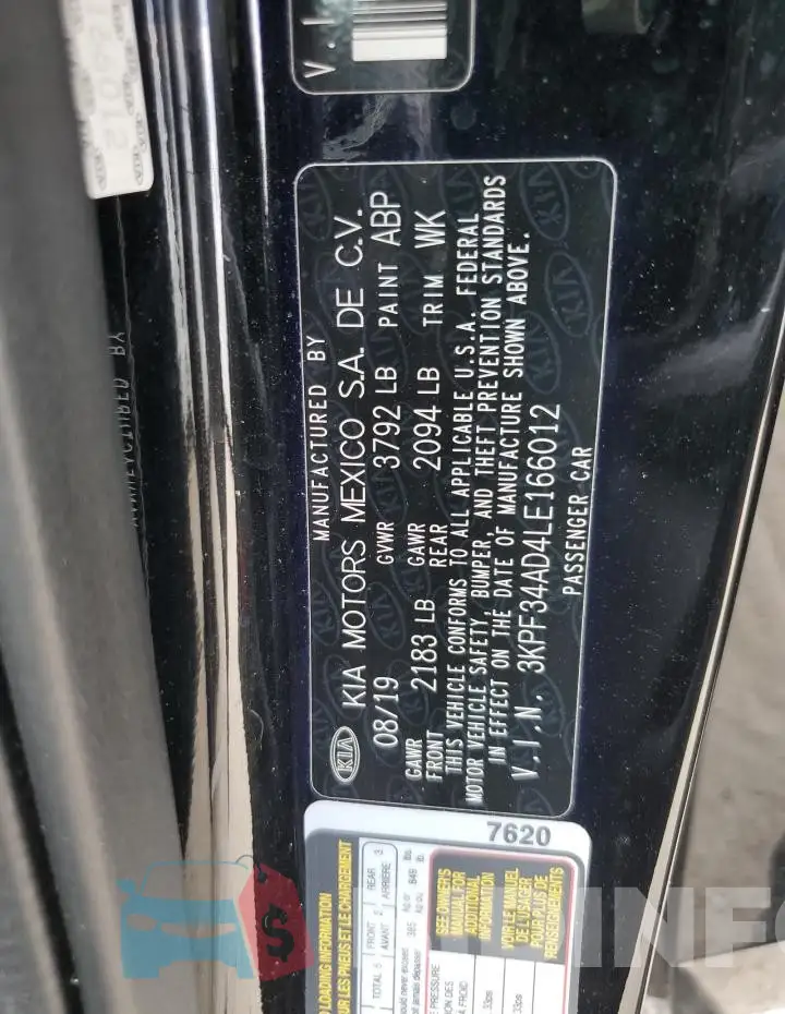3KPF34AD4LE166012 Photo# 12
