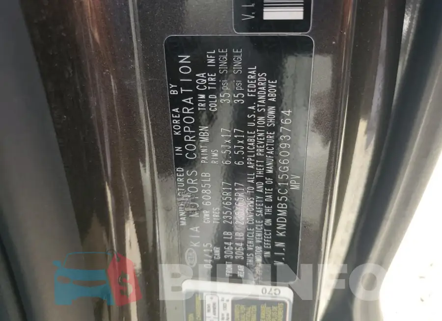 KNDMB5C15G6093764 Photo# 13