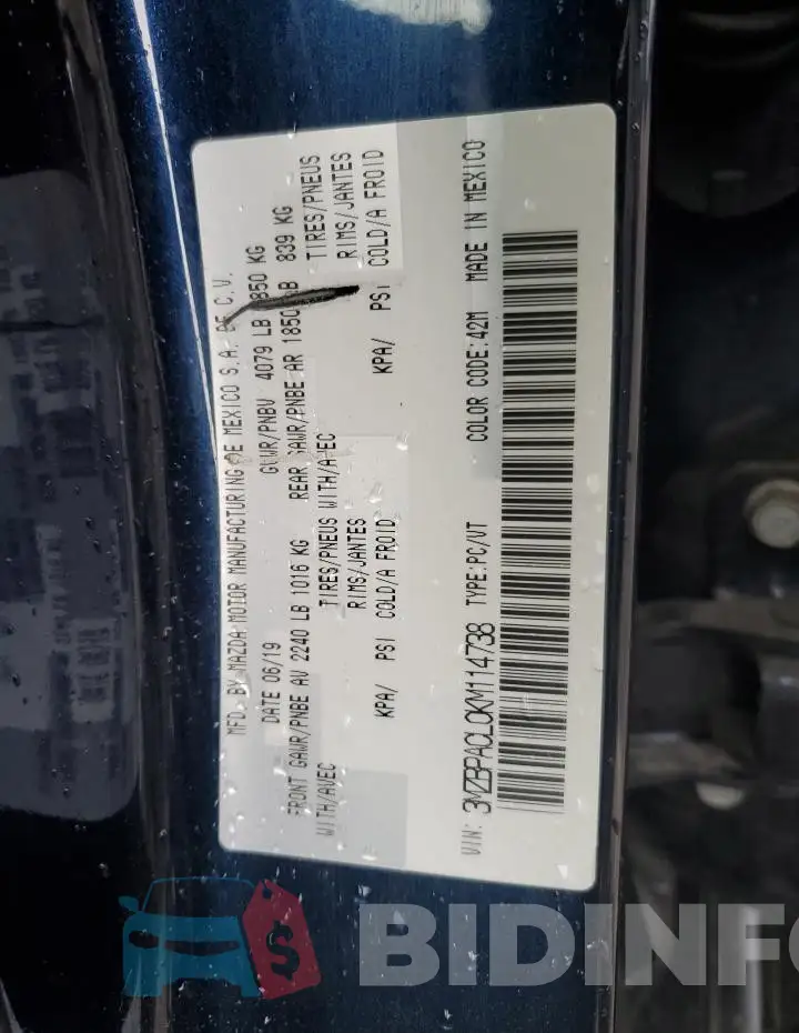 3MZBPACL0KM114738 Photo# 12