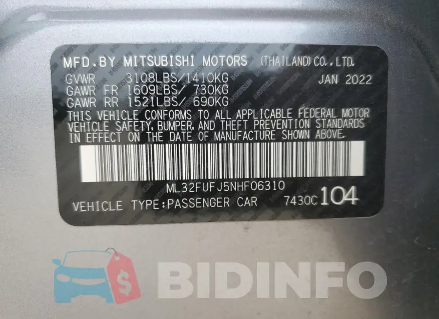 ML32FUFJ5NHF06310 Photo# 12
