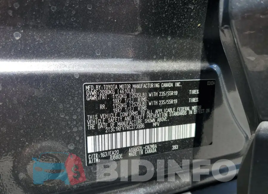 2T3C1RFV7RC273996 Photo# 13