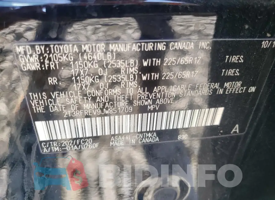2T3RFREV9JW851709 Photo# 13