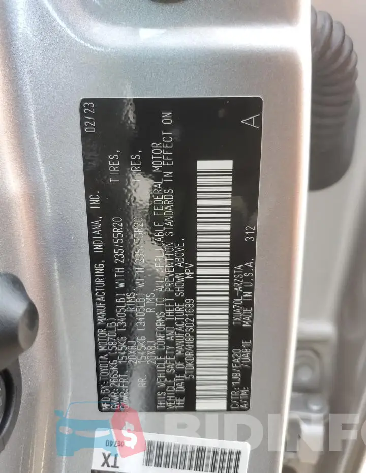5TDKDRAH8PS021689 Photo# 13