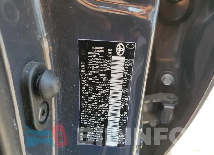 5YFS4MCE5PP147197 Photo# 13