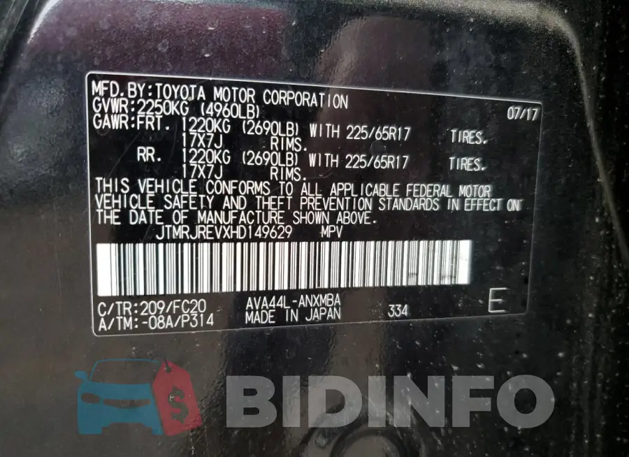 JTMRJREVXHD149629 Photo# 13