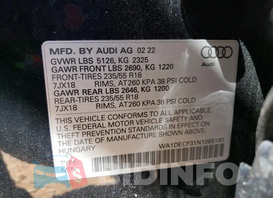 WA1DECF31N1085190 Photo# 13