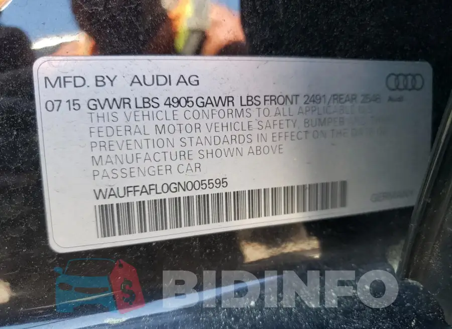 WAUFFAFL0GN005595 Photo# 12
