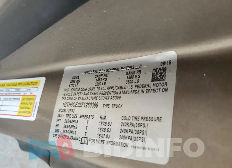 1GTH5CE33F1260369 Photo# 12