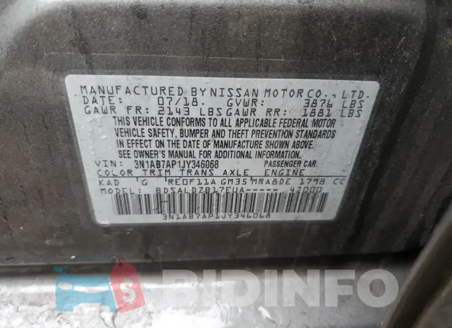 3N1AB7AP1JY346068 Photo# 12
