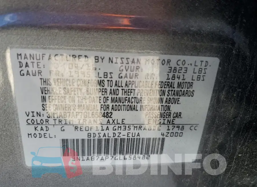 3N1AB7AP7GL658482 Photo# 12