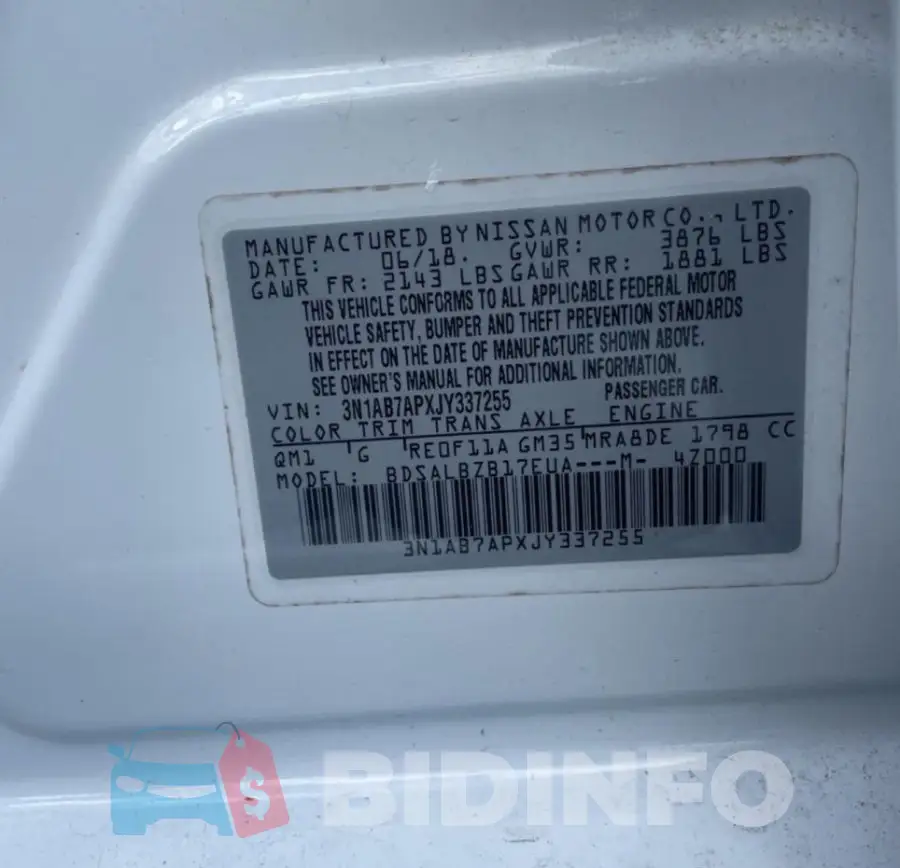 3N1AB7APXJY337255 Photo# 10