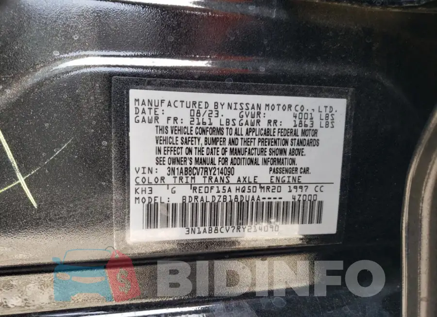 3N1AB8CV7RY214090 Photo# 13