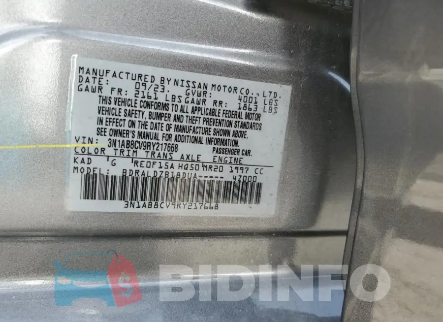 3N1AB8CV9RY217668 Photo# 12