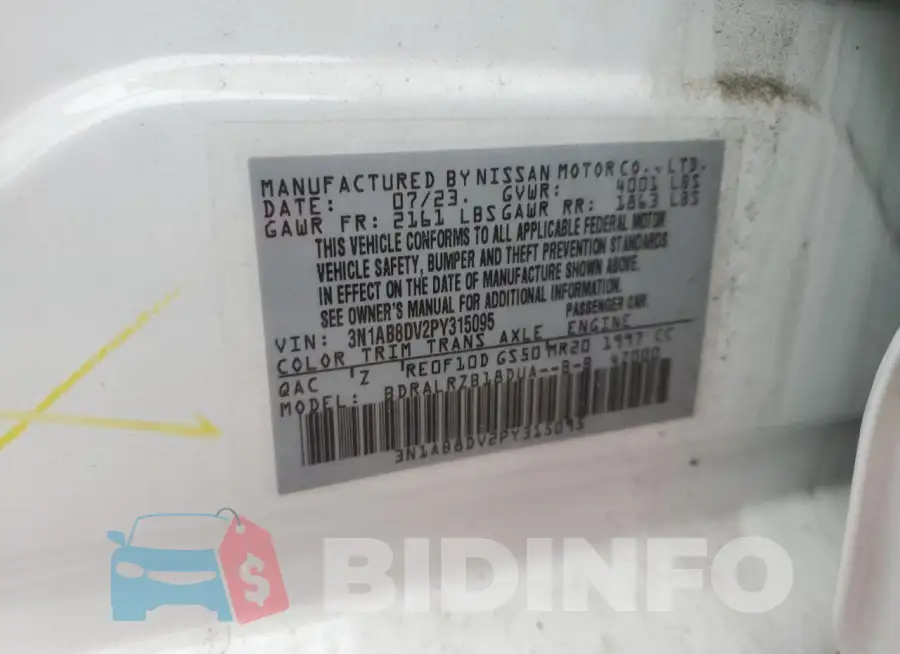3N1AB8DV2PY315095 Photo# 12