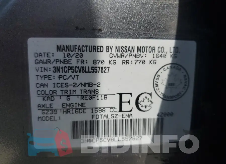 3N1CP5CV8LL557827 Photo# 13