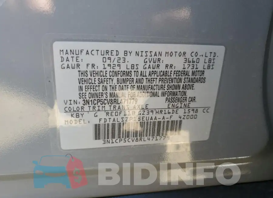 3N1CP5CV8RL471779 Photo# 12