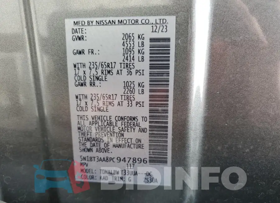 5N1BT3AA8PC947896 Photo# 14
